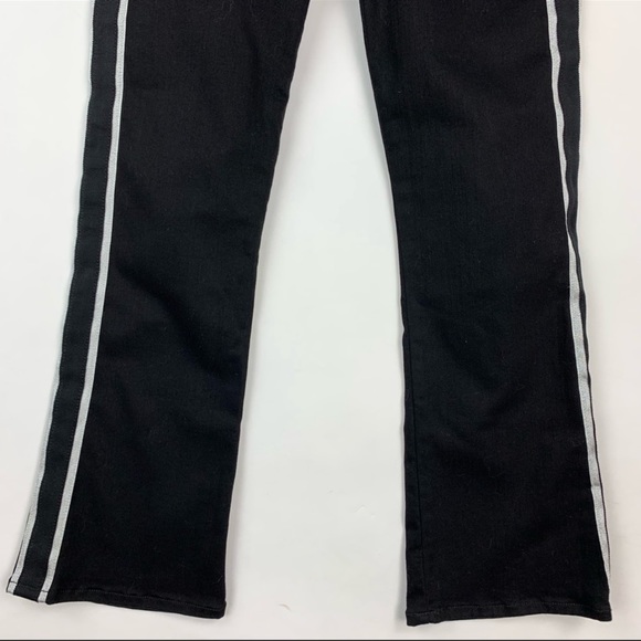 Veronica Beard Carolyn Jean Baby Boot Raven Tuxedo Stripe Jeans 27 - Picture 5 of 9